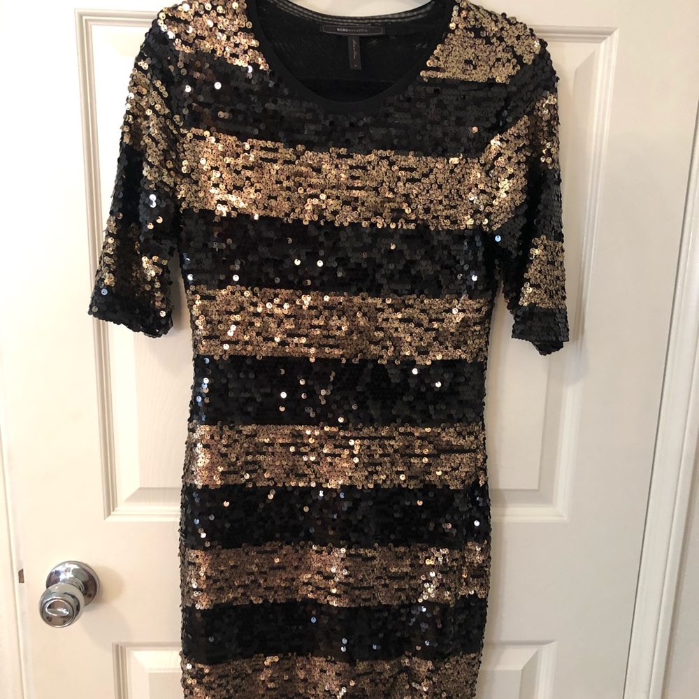 BCBG sequin knee length dress